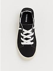 Plus Size Riley - Black Ruched Sneaker (WW), BLACK, alternate