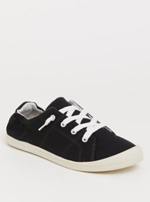 Plus Size - Riley - Black Ruched Sneaker (WW) - Torrid