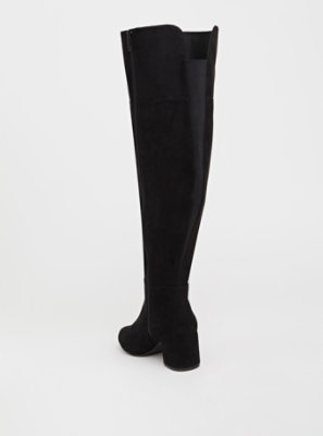 faux suede over the knee boots wide calf