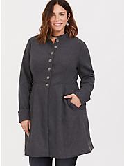 Plus Size Outlander Claire Button Coat, LIGHT BLUE, alternate