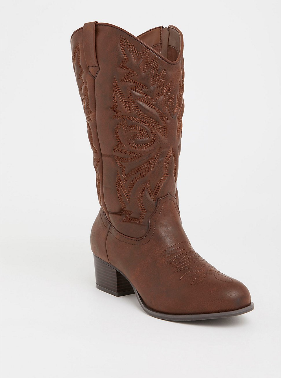 Plus Size - Brown Cowboy Boot (WW & Wide To Extra Wide Calf) - Torrid