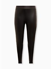 Plus Size Platinum Legging – Faux Leather Black, BLACK, hi-res