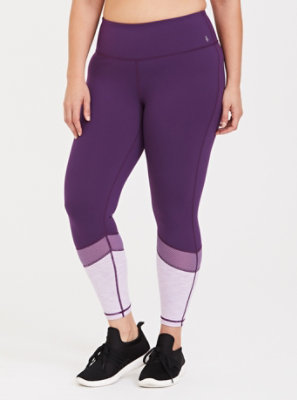 Plus Size - Purple Mesh Active Legging - Torrid