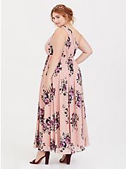 Special Occasion Pink Floral One Shoulder Chiffon Gown, HEAVENLY BOUQUETS, alternate