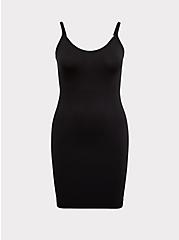 Black Seamless 360° Smoothing Slip Dress, RICH BLACK, hi-res