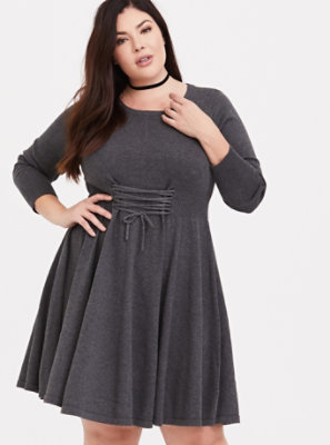 charcoal grey sweater dress