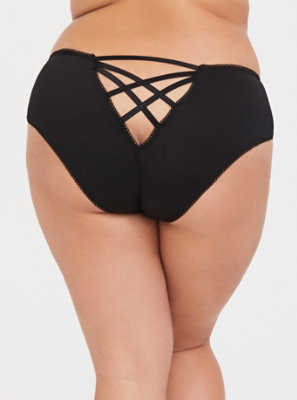 plus size black panties