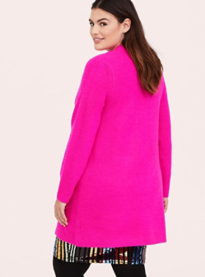 plus size pink cardigan sweater