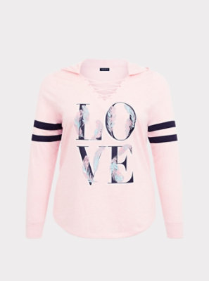 love pink hoodies plus size