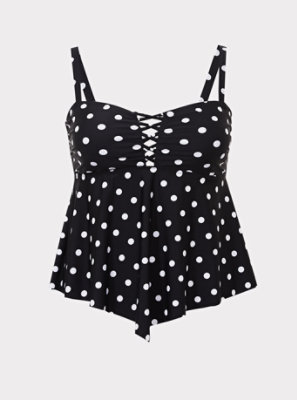 torrid polka dot swimsuit