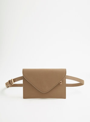 Plus Size - Taupe Faux Leather Belt Bag - Torrid