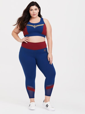 captain marvel sports bra