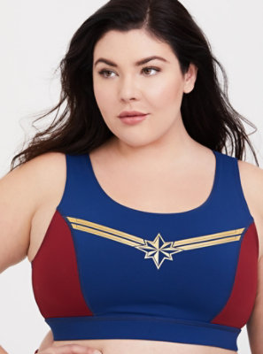 captain marvel sports bra