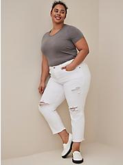 Plus Size Straight Classic Denim High-Rise Jean, OPTIC WHITE, alternate