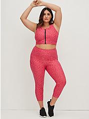 Performance Core Crop Active Legging With Side Pockets, VDAY PINK LEOPARD, hi-res