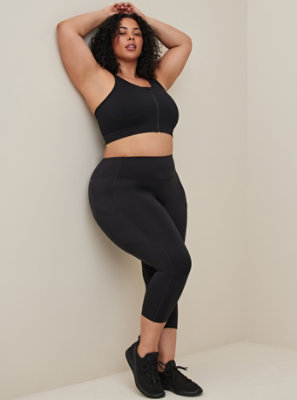 plus size yoga pants with side pockets
