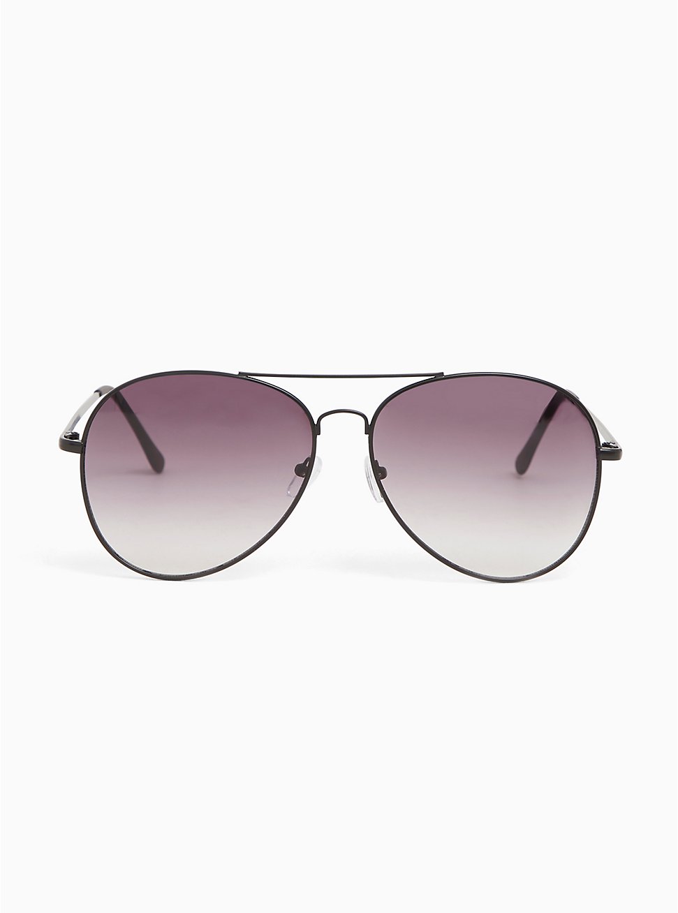 Plus Size Black Tinted Aviator Sunglasses, , hi-res