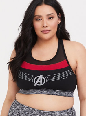 captain marvel sports bra