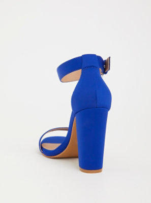 royal blue wide width heels