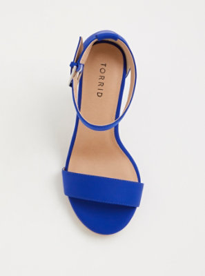 blue ankle strap heels