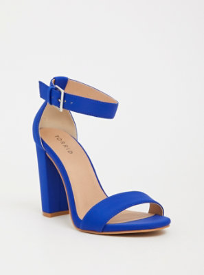 Blue Ankle Strap Heel Sandal (WW) - Torrid