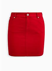 Plus Size Ruby Red Denim Mini Skirt, RUBY TUESDAY, hi-res