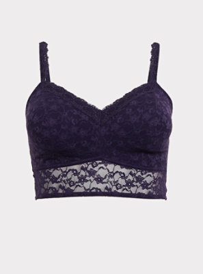 purple lace bralette top