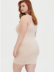 Plus Size Beige Seamless 360° Smoothing Slip Dress, ROSE DUST, alternate