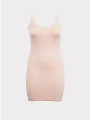 Plus Size Beige Seamless 360° Smoothing Slip Dress, ROSE DUST, hi-res