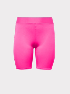 neon pink cycling shorts