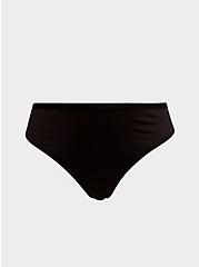 Lattice Thong Panty - Microfiber Black, RICH BLACK, hi-res