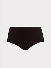 Seamless Smooth Mid-Rise Brief Panty, RICH BLACK, hi-res