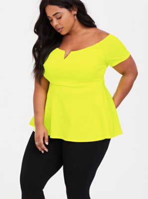 neon peplum top