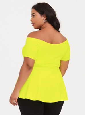 neon peplum top