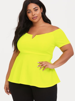 neon peplum top