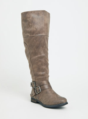 wide over the knee suede boots