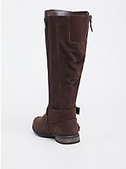 Chocolate Brown Brushed Faux Leather Tall Boot (WW & Wide to Extra Wide Calf), BROWN, alternate