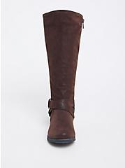 Chocolate Brown Brushed Faux Leather Tall Boot (WW & Wide to Extra Wide Calf), BROWN, alternate