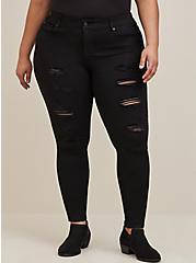 Plus Size Bombshell Skinny Jean - Premium Stretch Black, BLACK, alternate