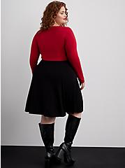Plus Size Disney Pixar The Incredibles Skater Dress - Red & Black , BLACK  RED, alternate