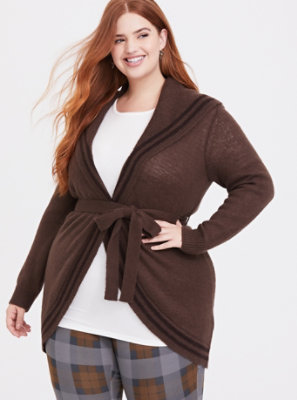 chocolate brown cardigan