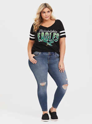 Plus Size - NFL Philadelphia Eagles Football Tee - Vintage Teal - Torrid