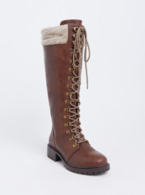 tall leather combat boots