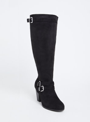 tall suede boots with heel
