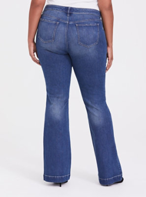 stretchy flare jeans