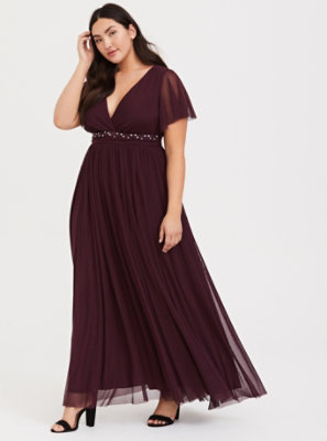 burgundy dress torrid
