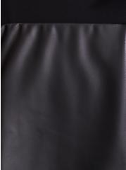Faux Leather & Ponte Pixie Pant - Black, DEEP BLACK, alternate