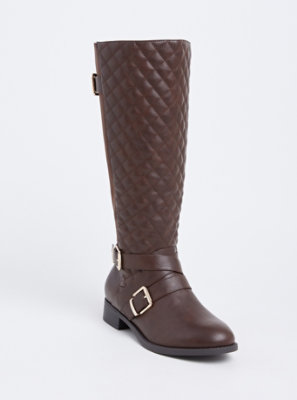 quilted knee high boots