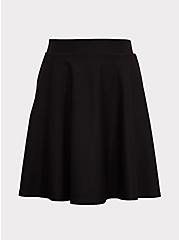 Mini Studio Luxe Ponte A-Line Skirt, DEEP BLACK, hi-res