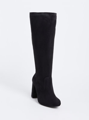 black knee high boots with heel